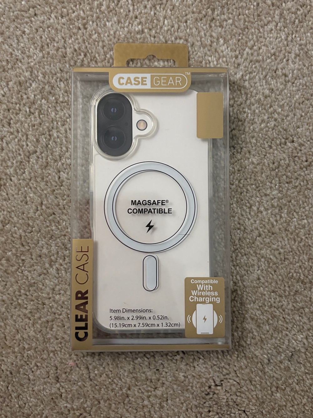 Amazon Clear MagSafe-Compatible Phone Case - White